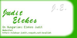 judit elekes business card